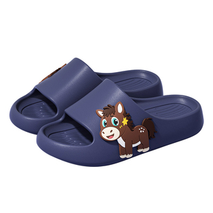 开心马年2026本命年红色拖鞋女童男童居家浴室舒适防滑儿童亲子鞋