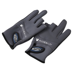 MISSION UV防晒手套男半指户外开车骑行防滑防紫外线触屏钓鱼手套