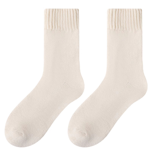 加绒羊毛袜子女冬季加厚保暖抗寒长筒超厚袜子女毛巾袜冬天羊绒袜