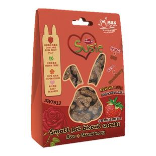 苏西碧甜小宠龙猫兔子烘焙磨牙提摩西草苜蓿草饼干零食高纤^26.5