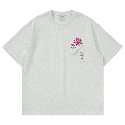 设计师款印花休闲宽松BF打底tee