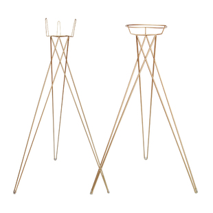 金属花架金色铁艺三脚架鲜花店镀金三角架开业花篮高端烤漆铁架子