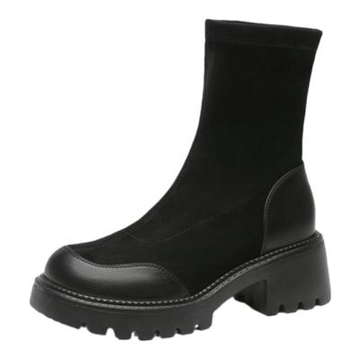 大东官方正品厚底弹力瘦瘦靴袜靴