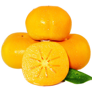 广西恭城脆柿子新鲜水果当季正宗黄心脆甜柿子