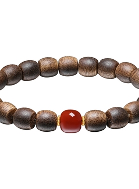 六桂福珠宝S925镶嵌玛瑙手串