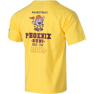 NBA太阳队 球迷俱乐部篮球仔吉祥物圆领T恤运动潮流百搭全棉短袖
