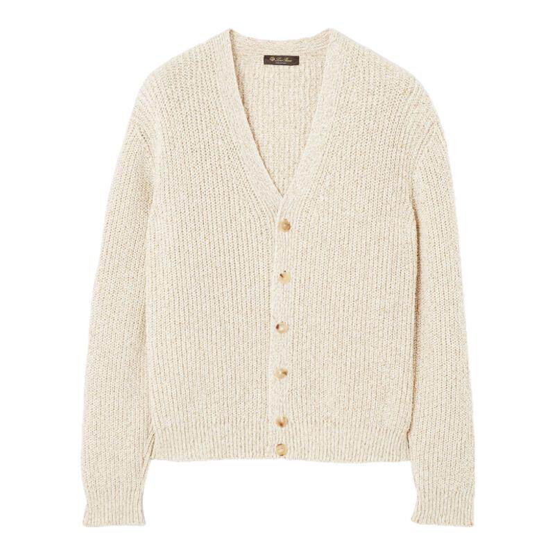 LoroPiana/诺悠翩雅男士针织衫多V领牛角扣毛呢新款外套上衣