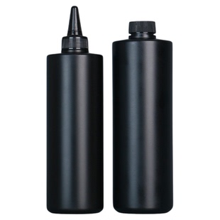 黑色避光加厚分装瓶500ml工业用点胶瓶hdpe挤压式塑料尖嘴胶水瓶