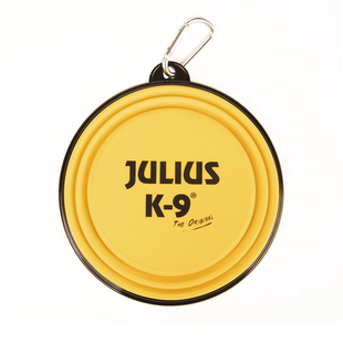 juliusk9便携折叠狗碗猫咪狗狗水碗食盆小中大型犬用进口宠物用品