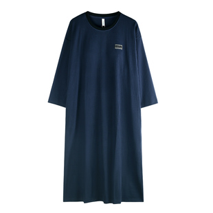 轩靓【带胸垫】2026新款睡裙女春秋纯棉长袖睡衣大码超长裙家居服