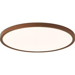 Home卧室吸顶灯新中式极简超薄日式复古木纹全光谱护眼儿童房间灯