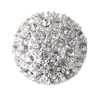 高端镶钻水钻貂皮皮草大衣纽扣高档女毛衣上衣外套金属圆形大扣子