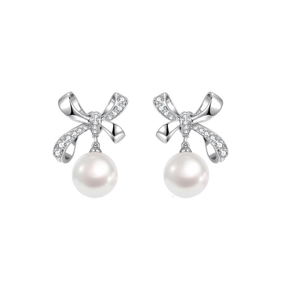LynnHaven麟玟akoya蝴蝶结耳钉