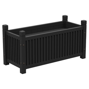 室外防腐木花池箱长方形屋顶花园木质花盆户外庭院种植种菜箱木头
