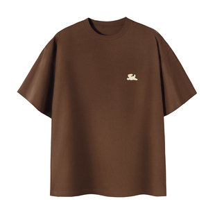 PSO Brand男装女装可爱小狗圆领短袖男款宽松休闲情侣装T恤潮牌