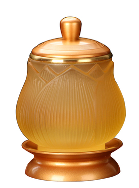 如意水晶底座琉璃摆件供佛杯