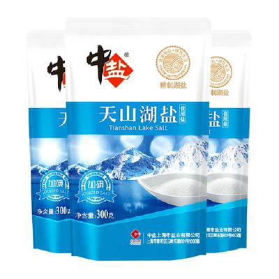 中盐加碘天山湖盐无抗结剂300g*3