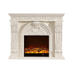 1.5/1.8米欧式壁炉装饰柜 深色壁炉架雕花壁炉柜电壁炉芯仿真8071