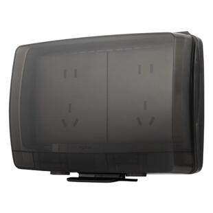 legrand罗格朗双联孖位防溅水盒户外阳台庭院IP55开关插座86型用