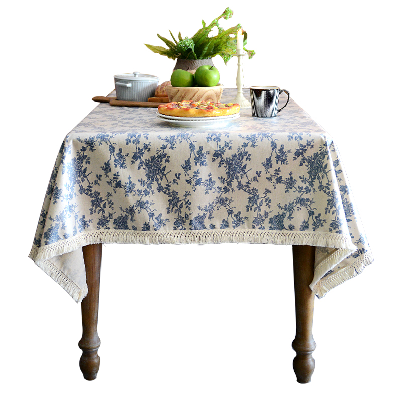 法式桌布防水防油免洗茶几桌布轻奢长方形餐桌布vintage餐桌台布
