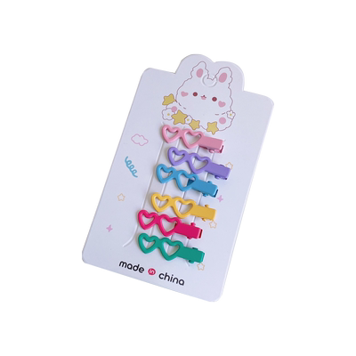 刘海夹爱心磨砂边夹小号碎发夹