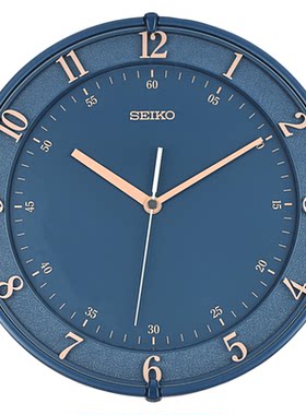 SEIKO精工简约水晶客厅皮革钟面