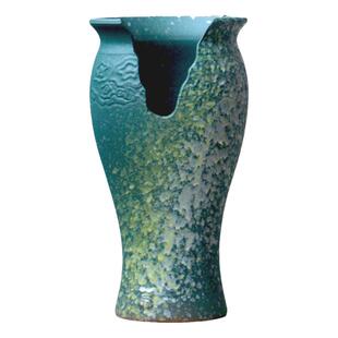 瘦细高切口多肉植物粗陶紫乐悬崖老桩造型缺口透气大法师陶瓷花盆