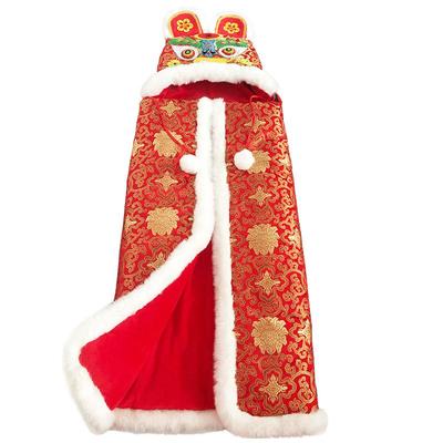 婴儿外出防风斗篷加绒厚披风