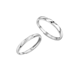 AJIDOU阿吉豆配饰S925银小众设计感细巧戒指莫比乌斯指环情侣对戒