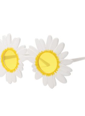 白色小雏菊网红搞怪户外野餐眼镜