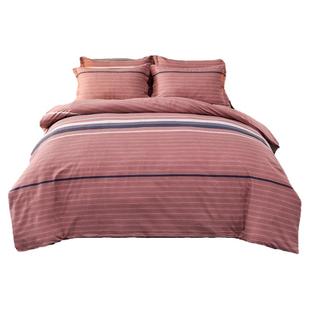 甄品简约加厚全棉磨毛四件套春秋冬100%纯棉床笠学生三四件套宿舍