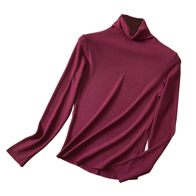 莫代尔打底衫女秋冬加绒加厚上衣