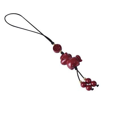 本命年朱砂小马手机挂件