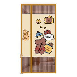 金钢纱新款免打孔防蚊门帘