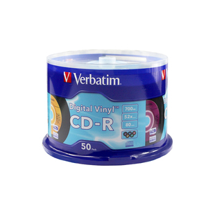 威宝CD-R空白刻录盘AZO水蓝黑胶五彩CD音乐光碟DVD可打印光盘