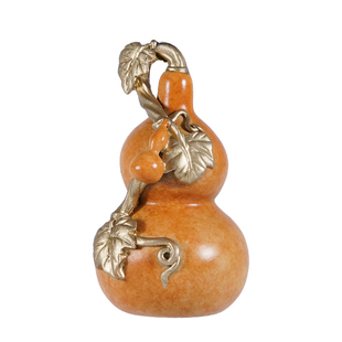 黄铜挂件《福禄》 新中式家居工艺品摆件 葫芦吊坠手把件祝福礼物