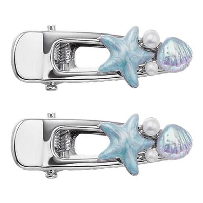 CAROMAY贝雕海星发夹时尚