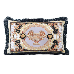 奢华流苏腰枕抱枕套酒店宾馆靠垫套办公室酒店ktv沙发含枕芯包邮