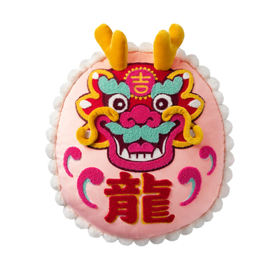 爱诗乐属龙礼物圆形靠枕丝绒抱枕