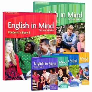 剑桥原版中学英语教材English In Mind Starter 1 2 3 4 5级别剑桥eim教材第二版英版少儿英语学生用书KET/PET考试英版小学6年级A1