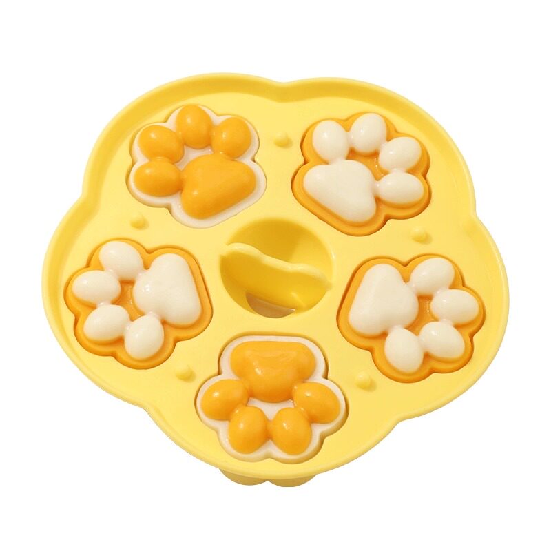 可蒸煮硅胶宝宝辅食蒸糕硅胶模具盒猫爪食品级香肠蛋米糕烘焙工具