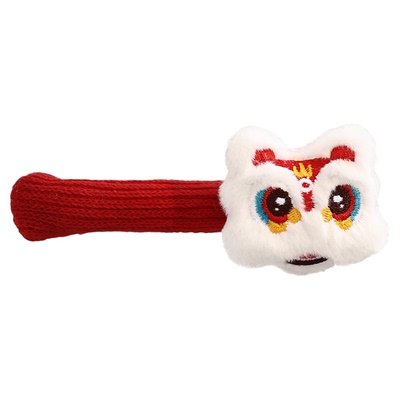 新年门把手套2026马年过年春节醒狮针织毛绒保护把手套防磕撞静电