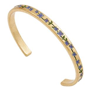 Fable蓝色勿忘我珐琅彩手镯女勿忘草小众设计高级感女友闺蜜礼物