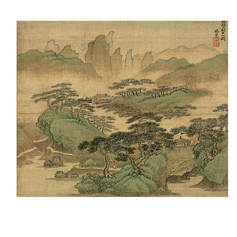 高端刺绣墙布新中式独绣印加绣客厅沙发背景墙布定制壁画山水苏绣