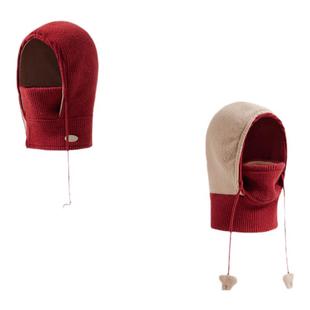 儿童帽子男孩秋冬宝宝帽子围巾一体双面可戴防风护耳男女针织帽贰