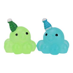 夜光小章鱼卡通迷你摆件发光玩偶公仔微缩模型玩具动物创意礼物