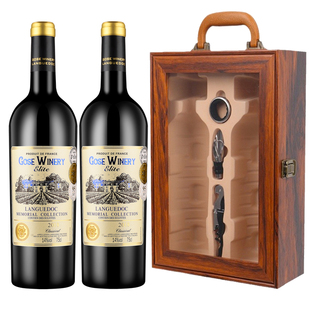 法国进口红酒礼盒装高档木盒干红葡萄酒整箱酒水批发过年节日送礼
