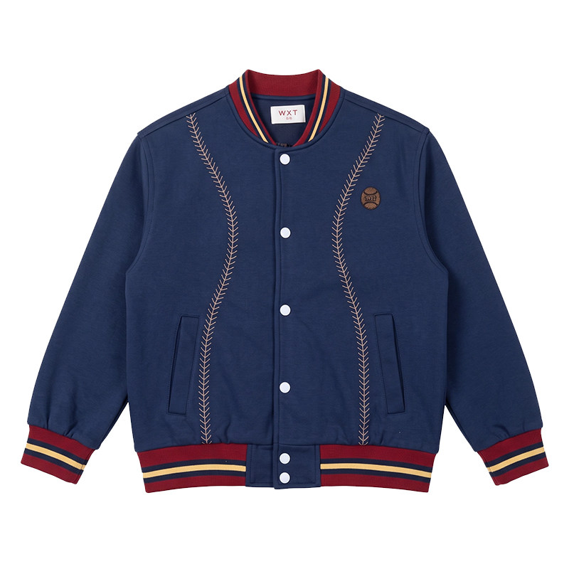 常规春秋季立领拼色棒球服宽松潮