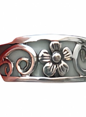 手作奢华夜光小花镶钻脚指环