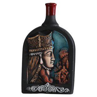 格鲁吉亚陶罐红酒原装进口彩陶葡萄酒国王王后陶罐半甜干红热红酒